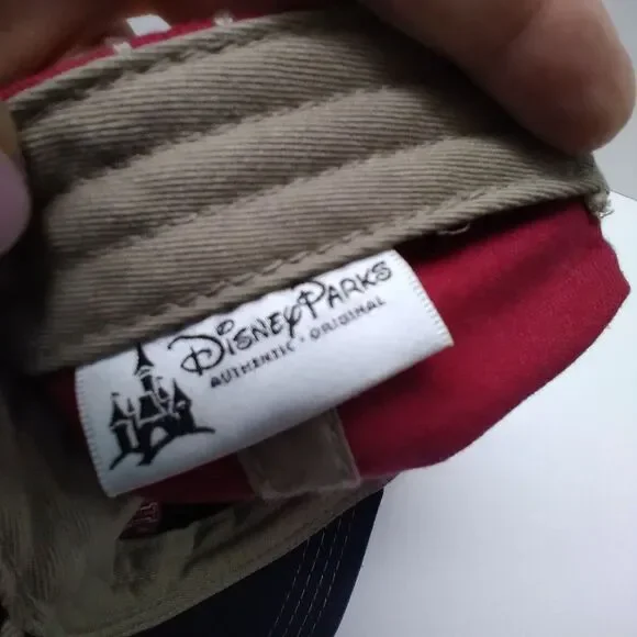 Disney Parks Disneyland baseball cap red navy distressed look - Picture 9 of 11